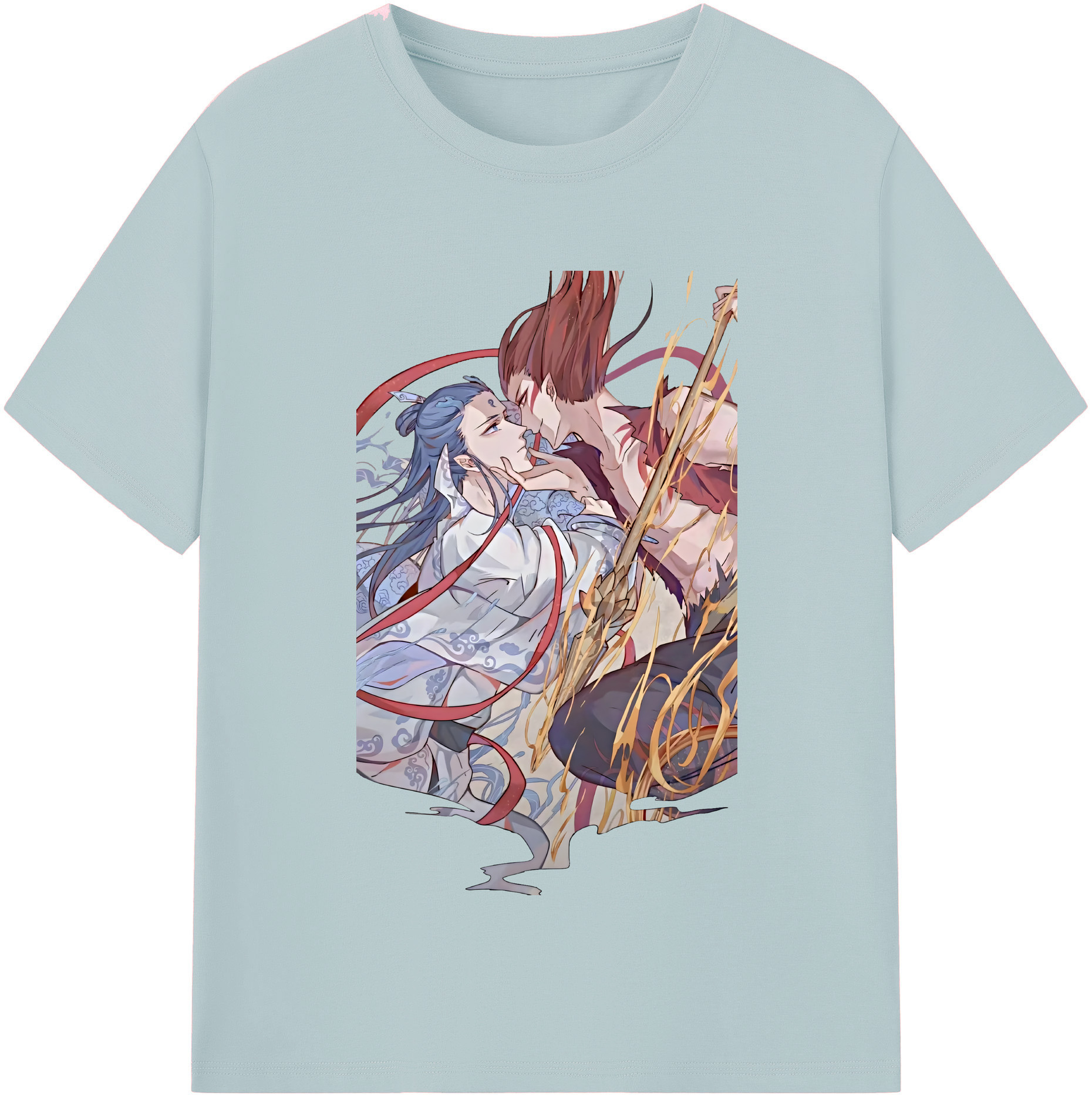 （画像用） Ne Zha 2 ナタ 魔童の大暴れ 綿100％半袖Tシャツ（フロントプリント）